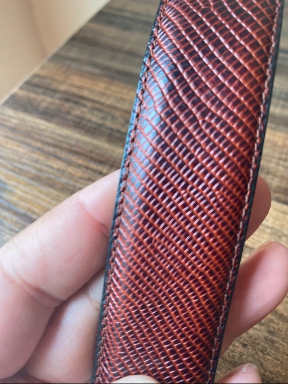 Florshiem Textured Leather Belt, 34”